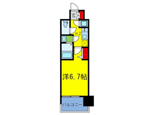 ﾚｼﾞｭｰﾙｱｯｼｭ中之島SOUTHの物件間取画像